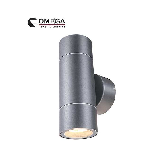צ.קיר אפ/דאון LOTEM מ.מים 2XGU10 IP65 אפור OMEGA