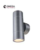 צ.קיר אפ/דאון LOTEM מ.מים 2XGU10 IP65 אפור OMEGA