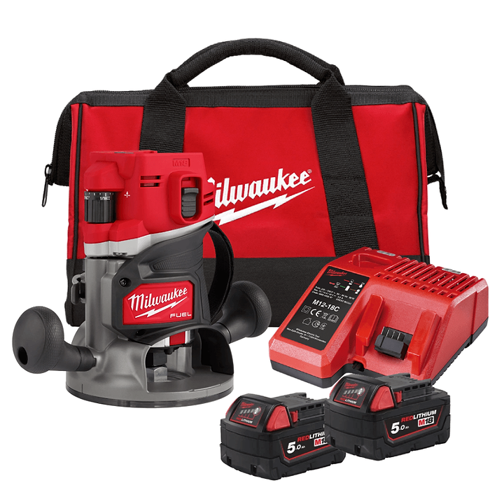 רוטר 18V פיול בראשלס עם 2 סוללות 5AH ומטען Milwaukee 2838-22 / M18 FR12