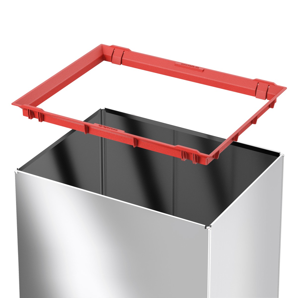 פח אשפה מלבני 52 ליטר למטבחים ומשרדים Big-Box Swing XL HAILO - צבע נירוסטה