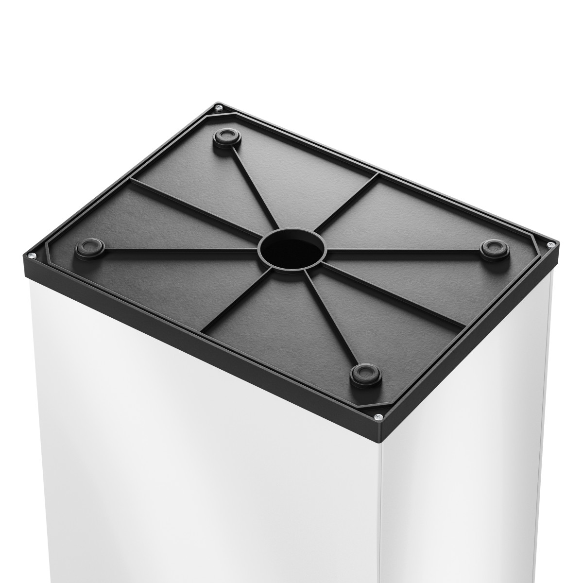 פח אשפה מלבני 52 ליטר למטבחים ומשרדים Big-Box Swing XL HAILO - צבע לבן
