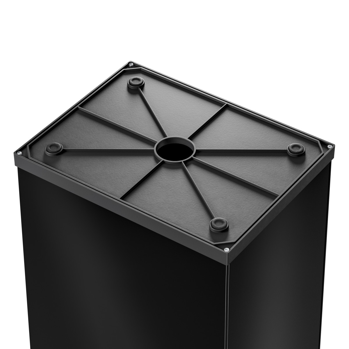 פח אשפה מלבני 52 ליטר למטבחים ומשרדים Big-Box Swing XL HAILO - צבע שחור