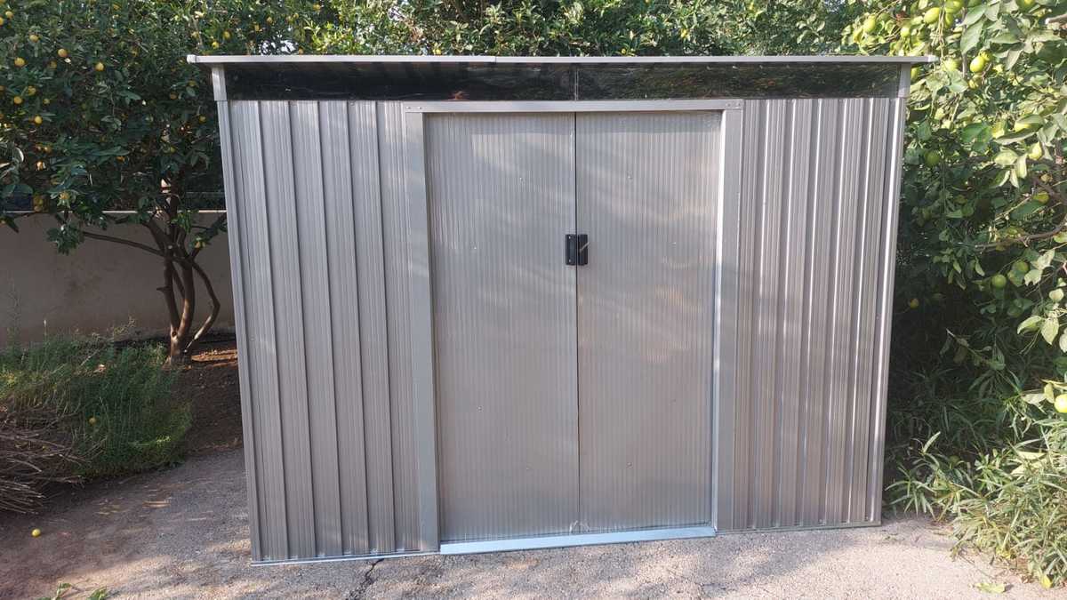 מחסן מתכת סקיילייט GardenTop Sky C 2.61X1.81 - צבע אפור