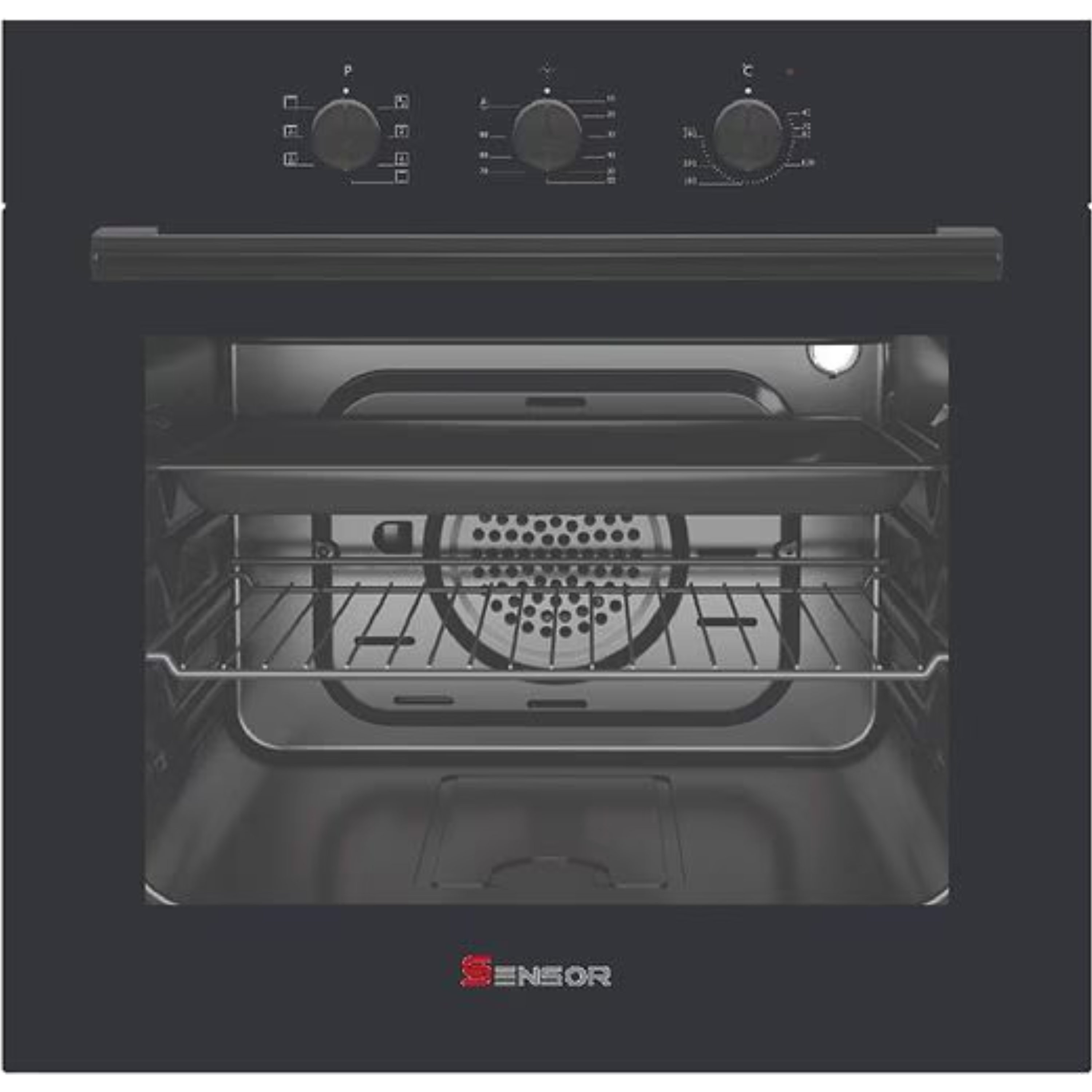 תנור בנוי SNCR6500BLK SENSOR גימור שחור ידית כסופה 