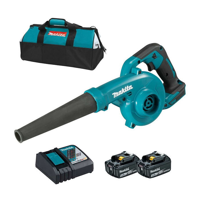 מפוח 18V DUB185Z LXT Li-Ion  - כולל 2 סוללות 18V 3AH ומטען מהיר Makita 