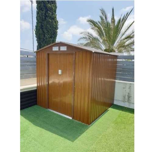מחסן מתכת פרימיום דמוי עץ  GARDEN TOP W74 2.13X1.27