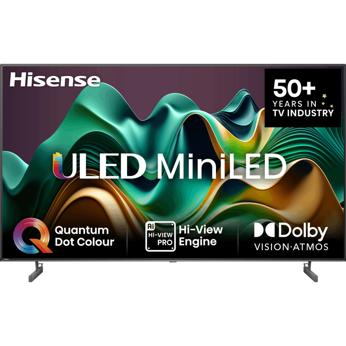 טלוויזיה חכמה Hisense 75 75U62NQ Smart TV 4K QLED Mini-LED VIDAA 7 - שלוש שנים אחריות עי היבואן הרשמי  
