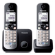 טלפון אלחוטי Panasonic KX-TG6812 - צבע שחור שנתיים אחריות ע"י היבואן הרשמי