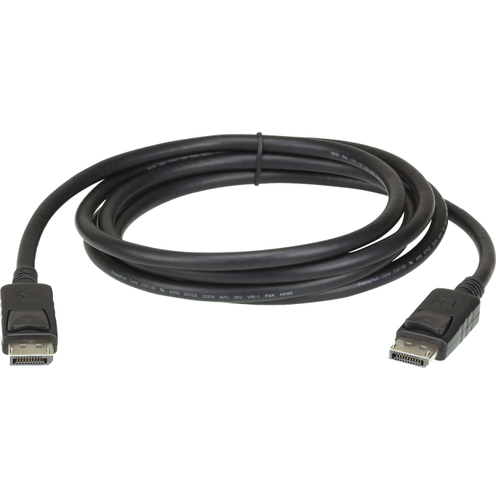 כבל DisplayPort באורך 3 מטר Aten 2L-7D03DP 4K - צבע שחור