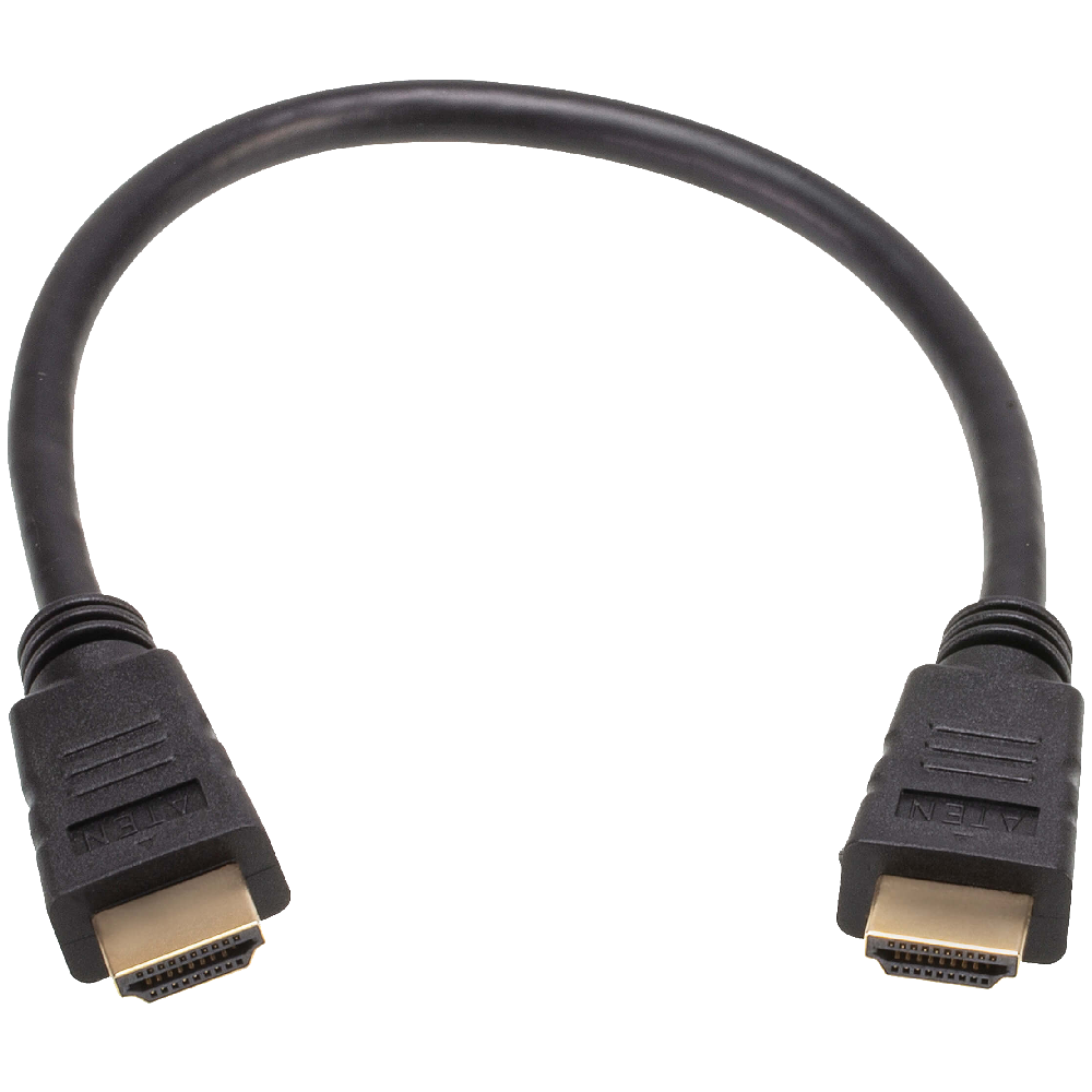 כבל HDMI באורך 0.3 מ' Aten 2L-7DA3H HDMI 1.4 4K@30Hz - צבע שחור