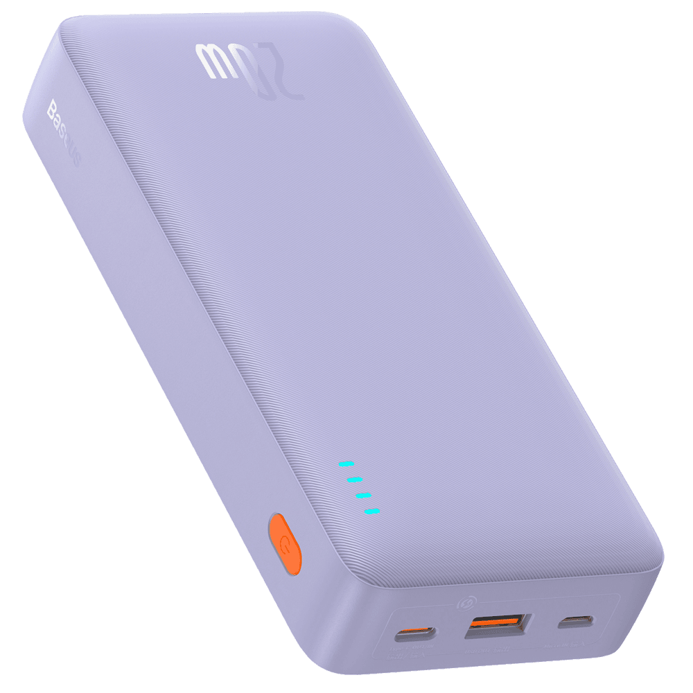סוללת גיבוי Baseus Airpow Fast Charge 20000mAh 20W - צבע סגול שנה אחריות ע
