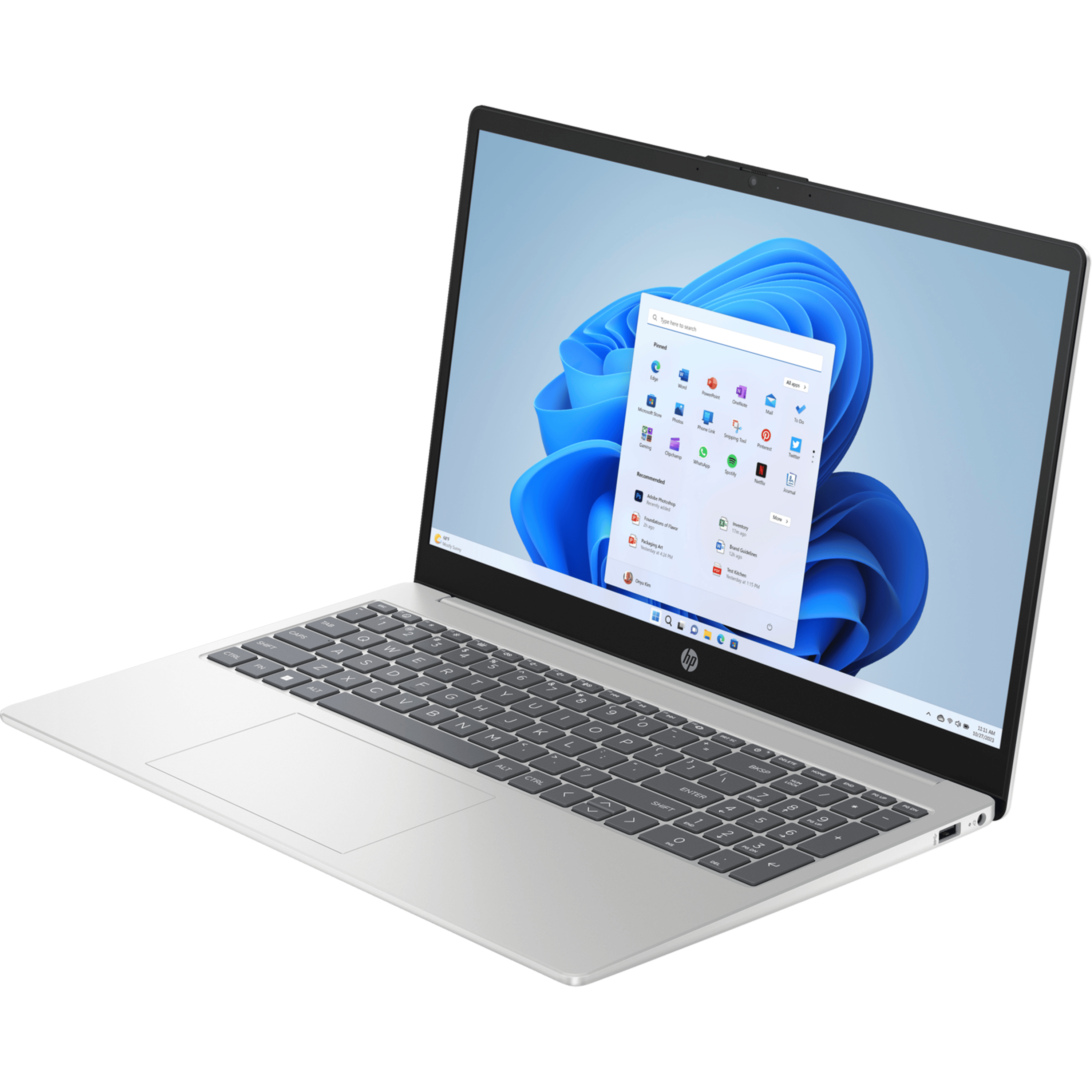מחשב נייד HP Laptop 15-fd0034nj / 9W848EA - Core i5-1334U 512GB SSD 16GB RAM Windows 11 - צבע כסוף שלוש שנות אחריות ע