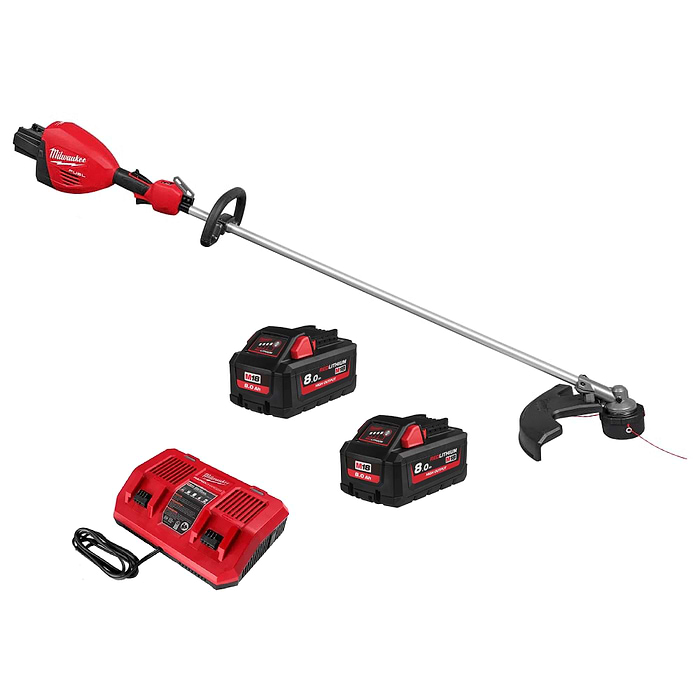 סט חרמש נטען  18V X2 פיול עם 2 סוללות 8AH ומטען מהיר Milwaukee 3006-22 / M18F2LT802
