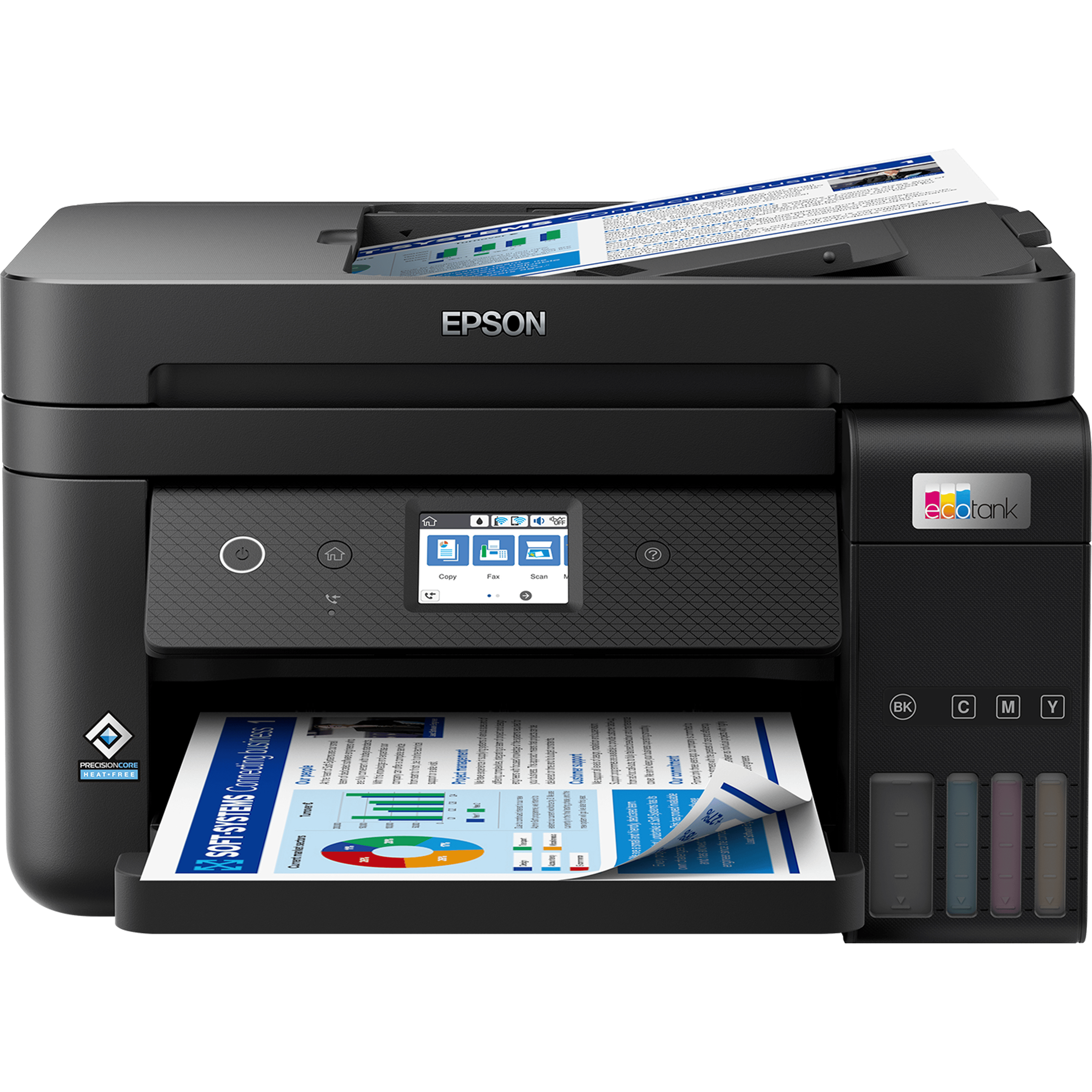מדפסת אלחוטית משולבת 4 ב-1 עם Epson EcoTank L6290 Wi-Fi ADF - צבע שחור שלוש שנות אחריות ע