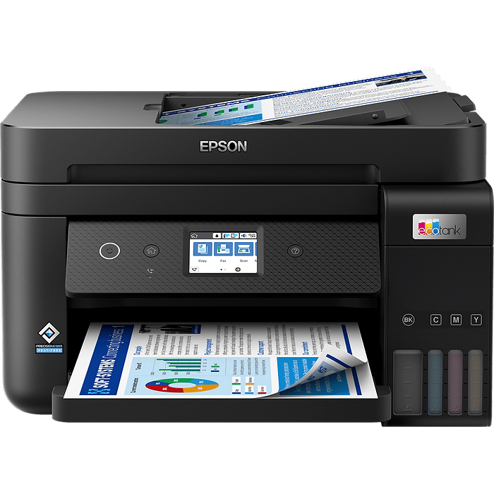 מדפסת אלחוטית 4 ב-1 עם Epson EcoTank L6290 Wi-Fi ADF - צבע שחור שלוש שנות אחריות עי היבואן הרשמי