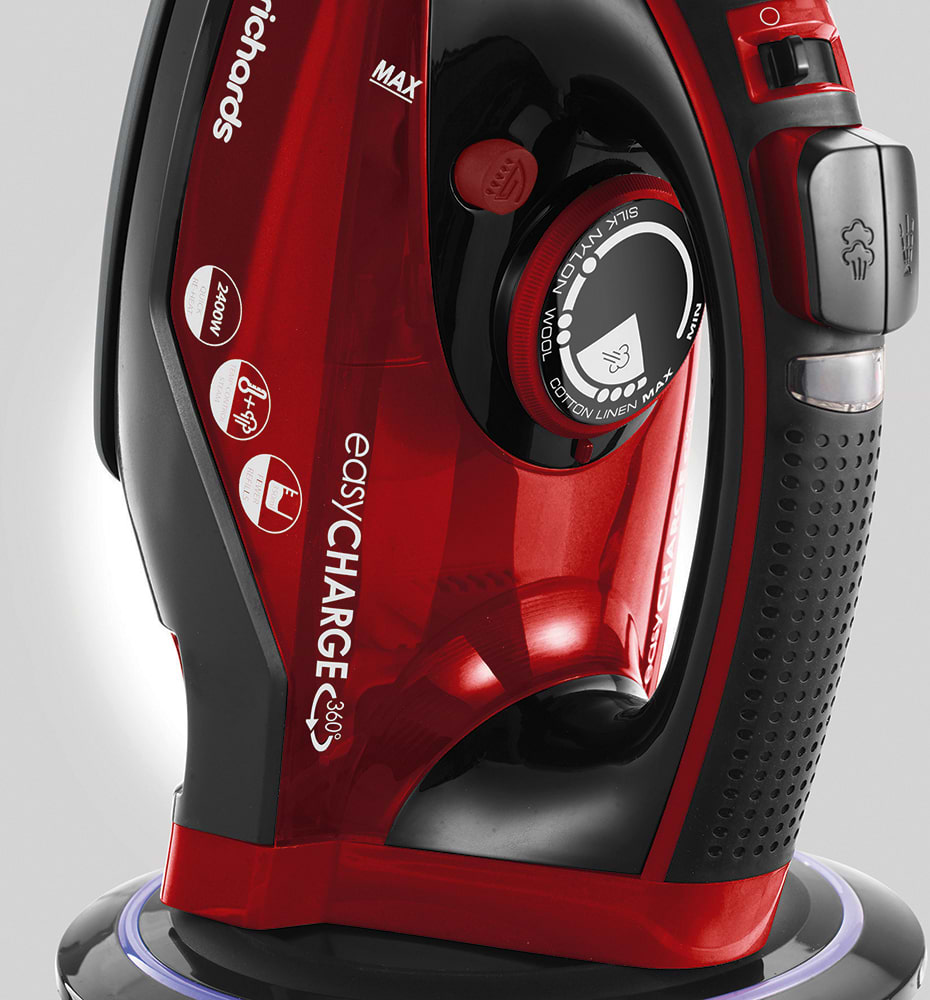 מגהץ אדים אלחוטי מבית מורפי ריצ'ארדס easy CHARGE 360 Morphy Richards 303250 | שנתיים אחריות מלאות ע