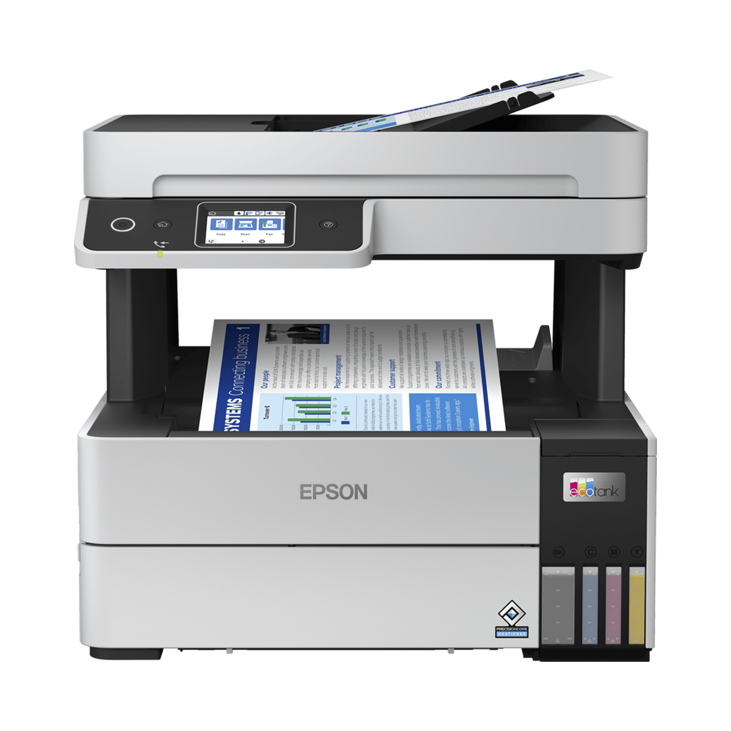 מדפסת אלחוטית משולבת 4 ב-1 Epson EcoTank L6490 Wi-Fi - צבע לבן שלוש שנות אחריות ע