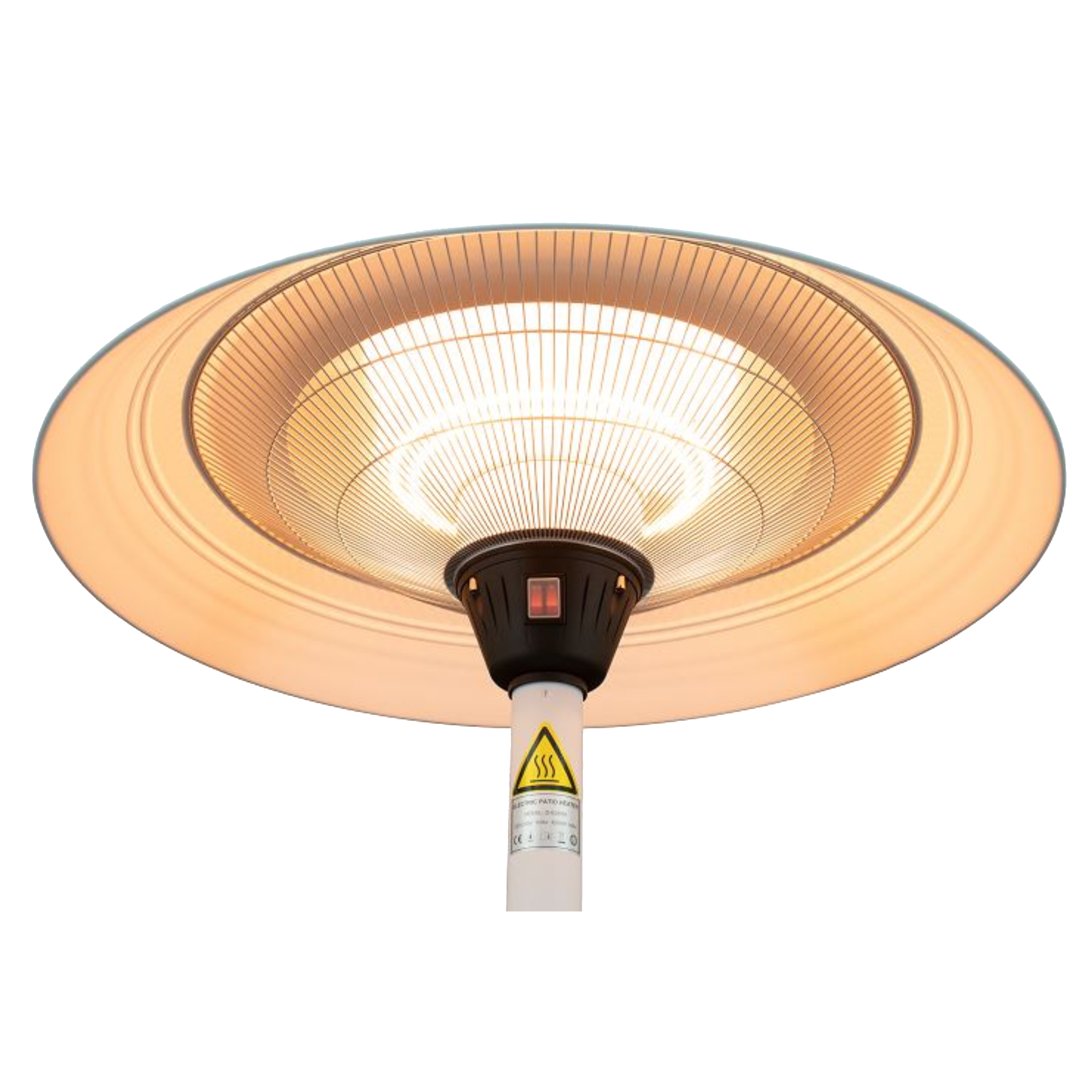 פטריית חימום חשמלית מעוצבת על עמוד 1200W/1800W/3000W צבע לבן + כיסוי S.PATIO