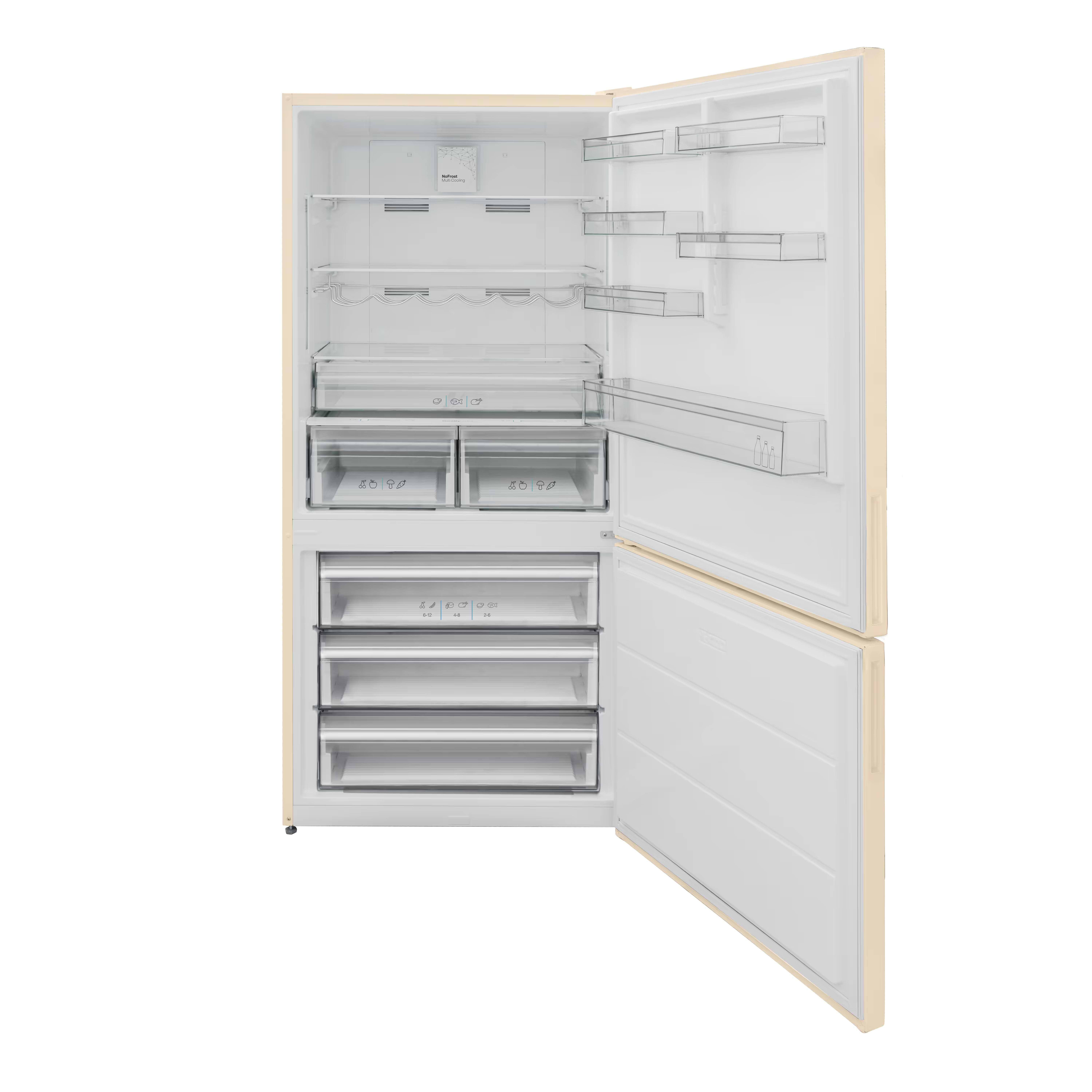 מקרר מקפיא תחתון 588 ליטר נטו Electra EL8653BR - גימור בז' אחריות ע