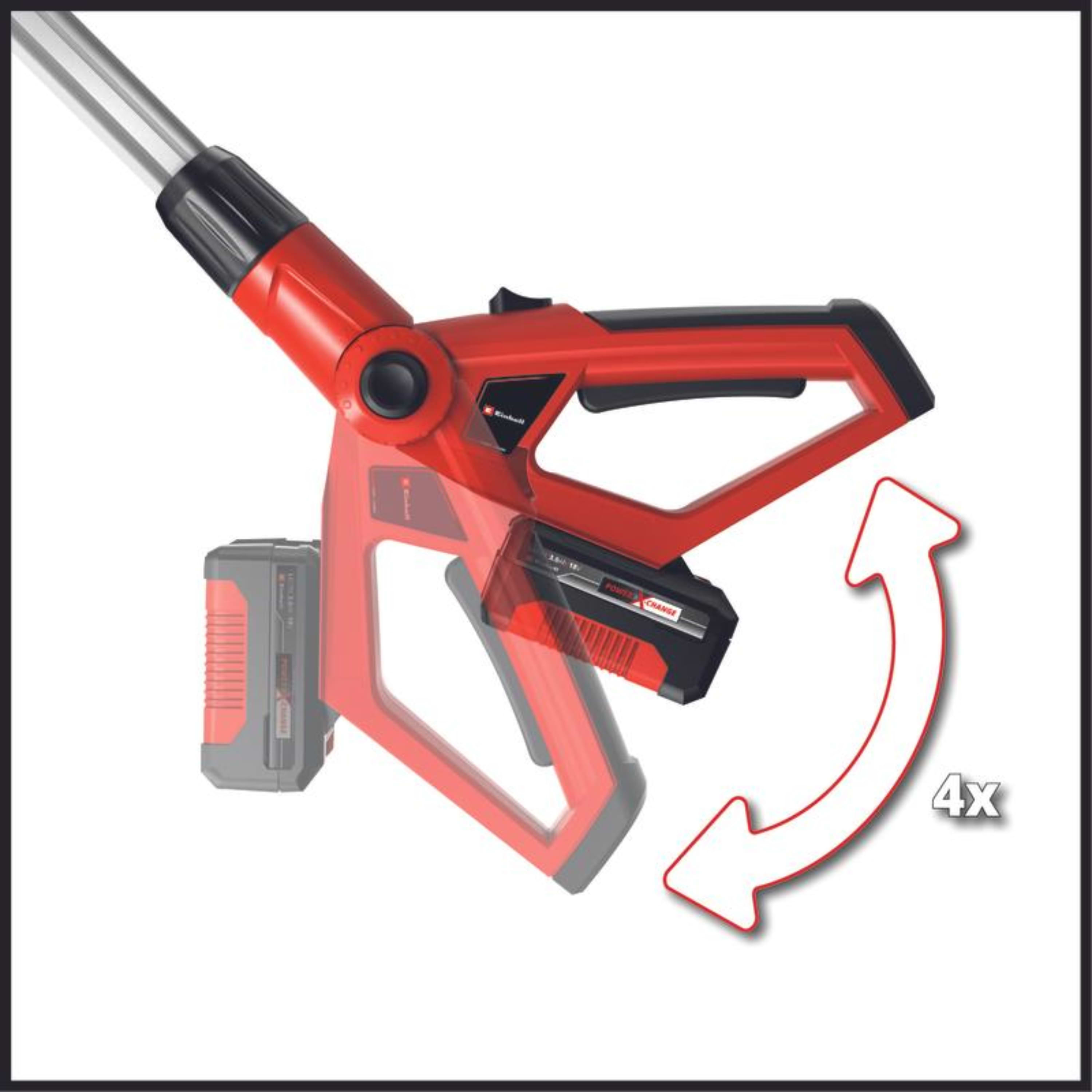 גוזם גדר חיה טלסקופי נטען 18V דגם GE-HH 18-45 LI T-Solo Einhell - גוף בלבד