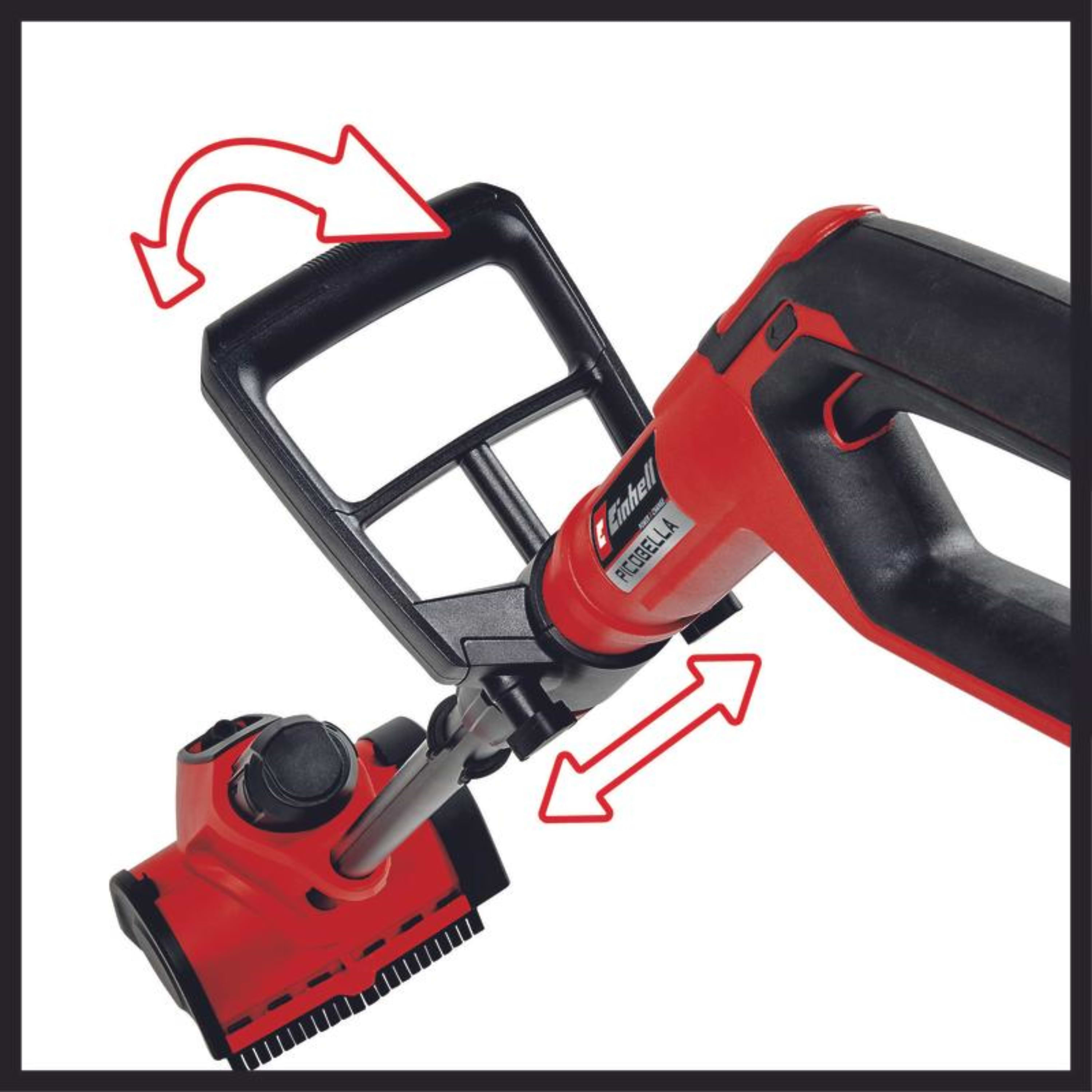  מסרק/מטאטא רב תכליתי נטען 18V דגם PICOBELLA לסירוק וניקוי דשא סינטטי ומשטחי חוץ Einhell - גוף בלבד