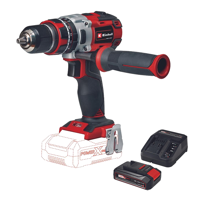 מברגת גיר נטענת  18V + סוללה 2.5Ah ומטען דגם Einhell TE-CD 18 LI -I Brushless KIT 2.5Ah