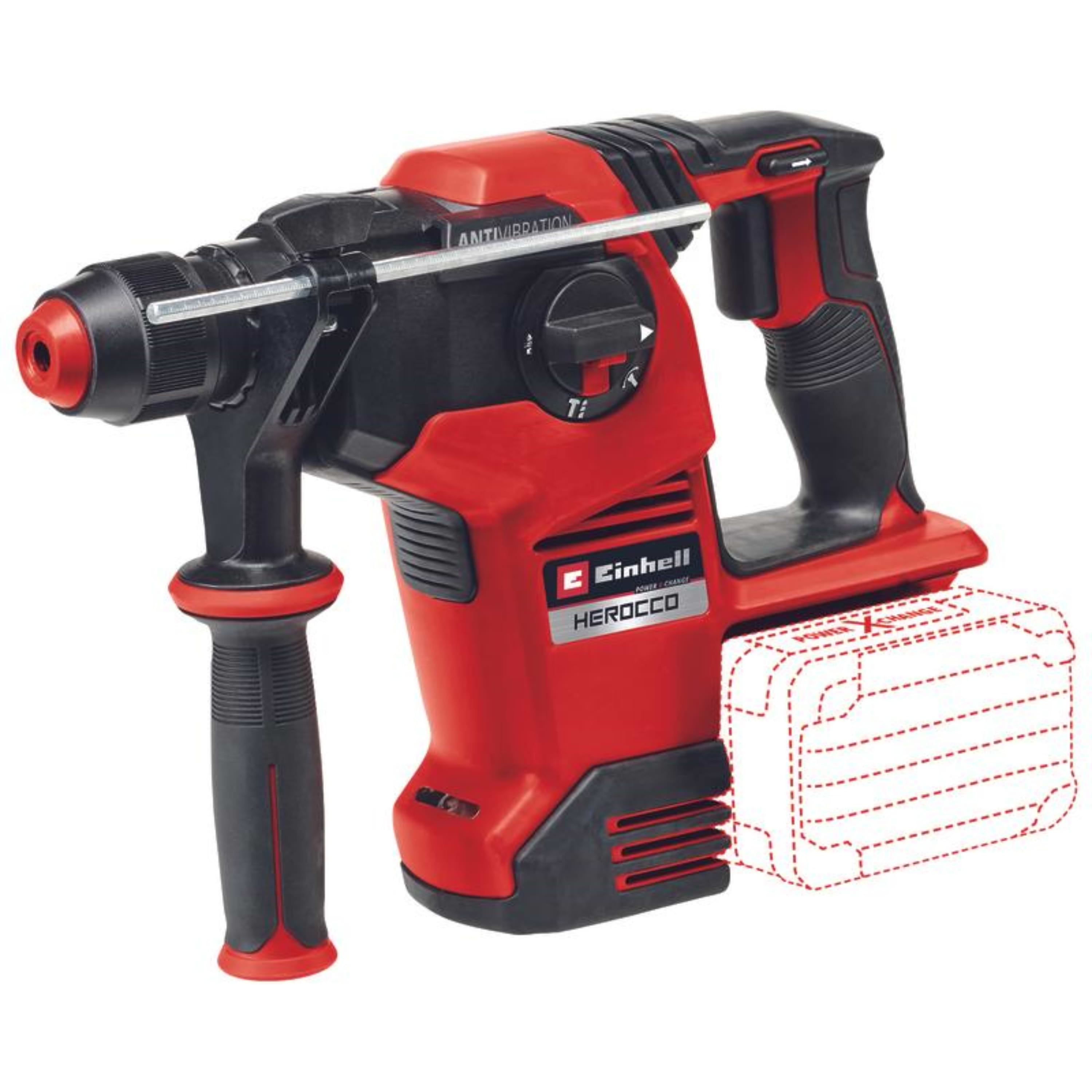 פטישון 36V בראשלס + 2 סוללות 2.5Ah + מטען HEROCCO 36/28 KIT 2.5Ahx2 Einhell