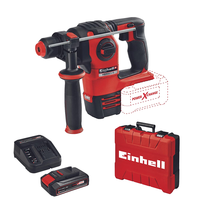 פטישון מנוע בראשלס 18V + סוללה 2.5Ah ומטען HEROCCO KIT 2.5Ah Einhell