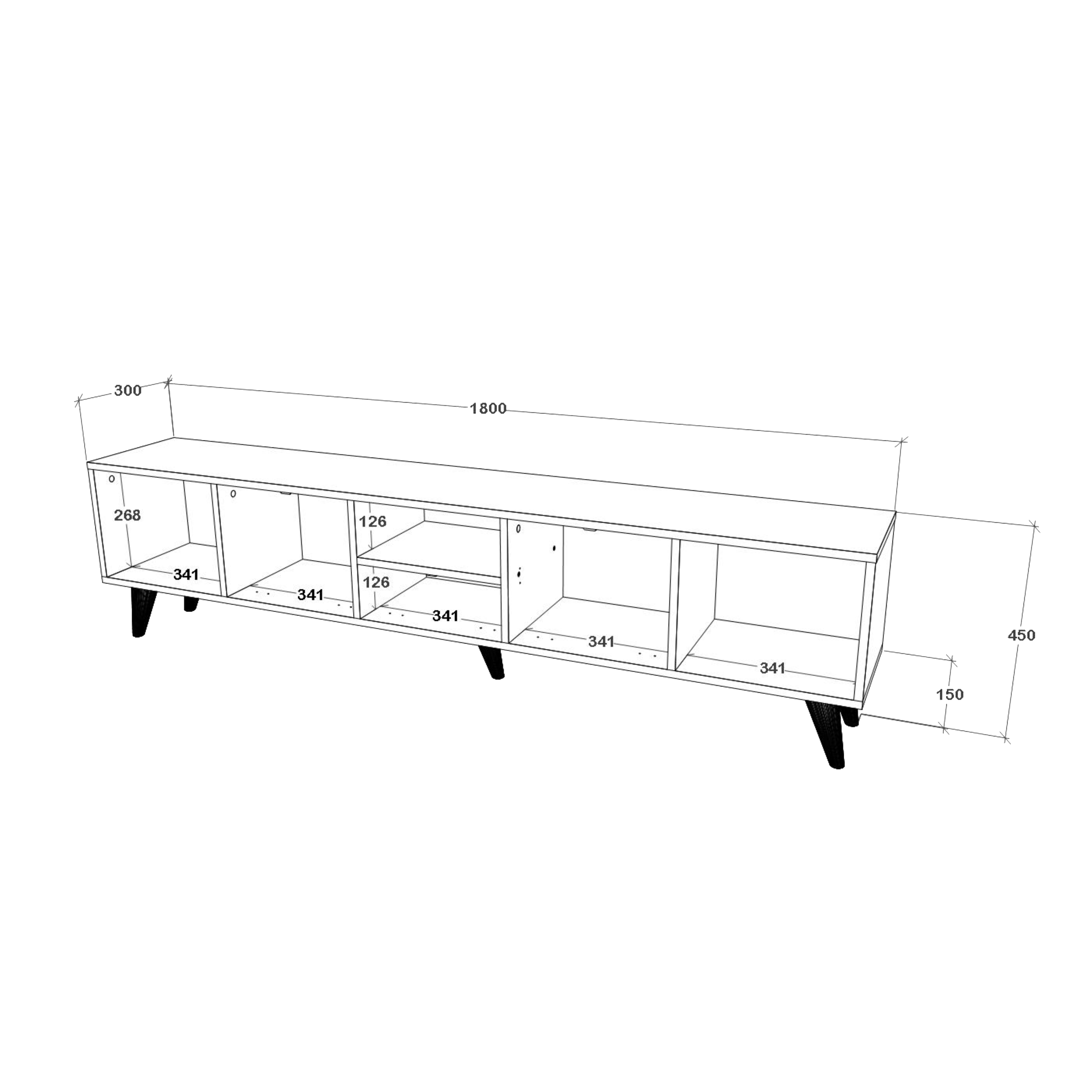 מזנון לסלון פיגרו TUDO DESIGN