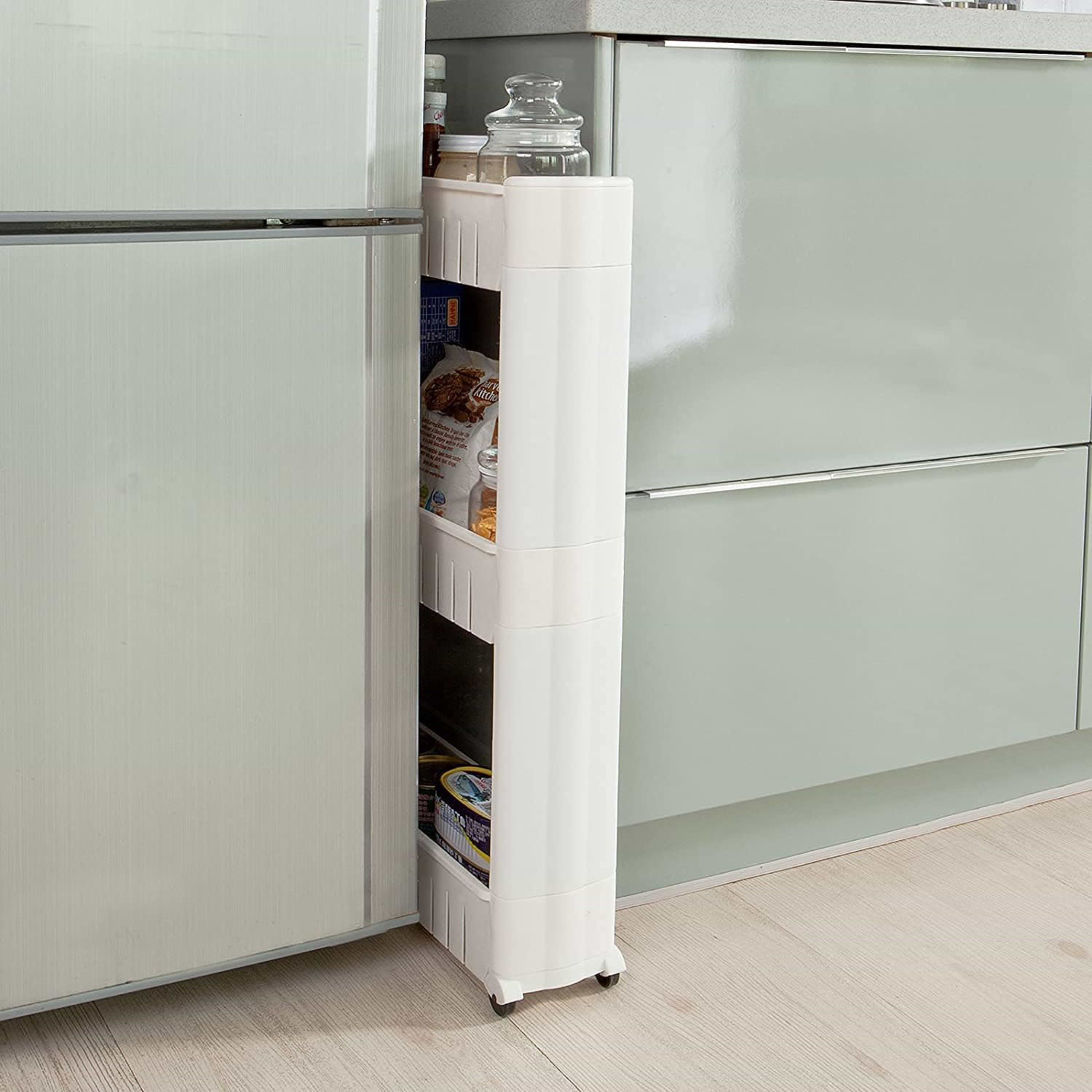 אגרן צר רב שימושי 3 קומות HomeSet - צבע לבן