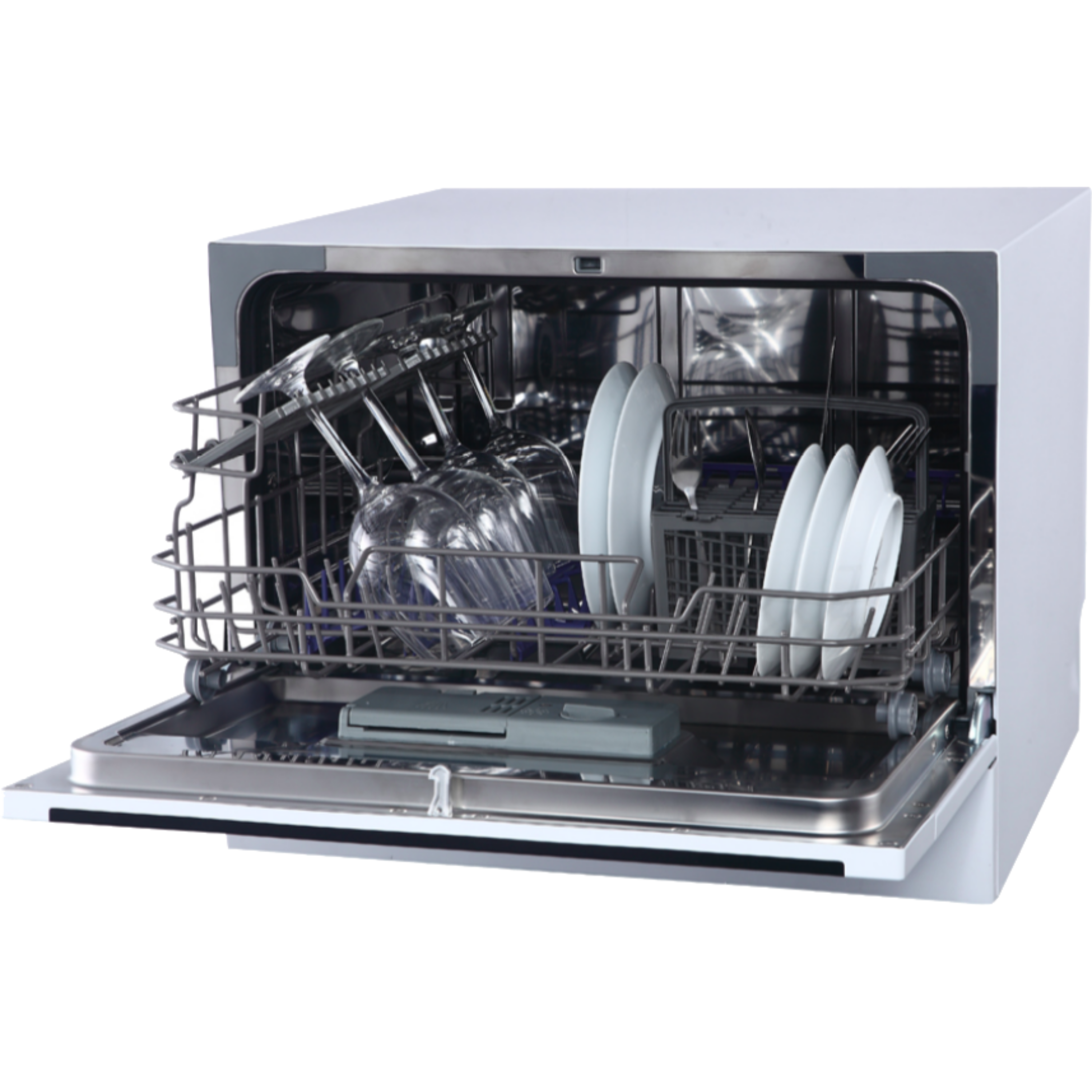 מדיח כלים על השיש 6 מערכות כלים Midea WQP6-3602F/6475 - גימור לבן אחריות ע