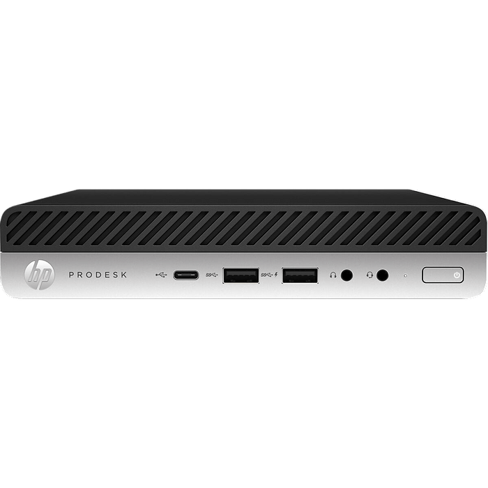 מחשב נייח מחודש HP ProDesk 600 G3 Mini Core i7-7700T 256GB SSD 8GB RAM Windows 11 Pro - צבע שחור וכסוף שנה אחריות