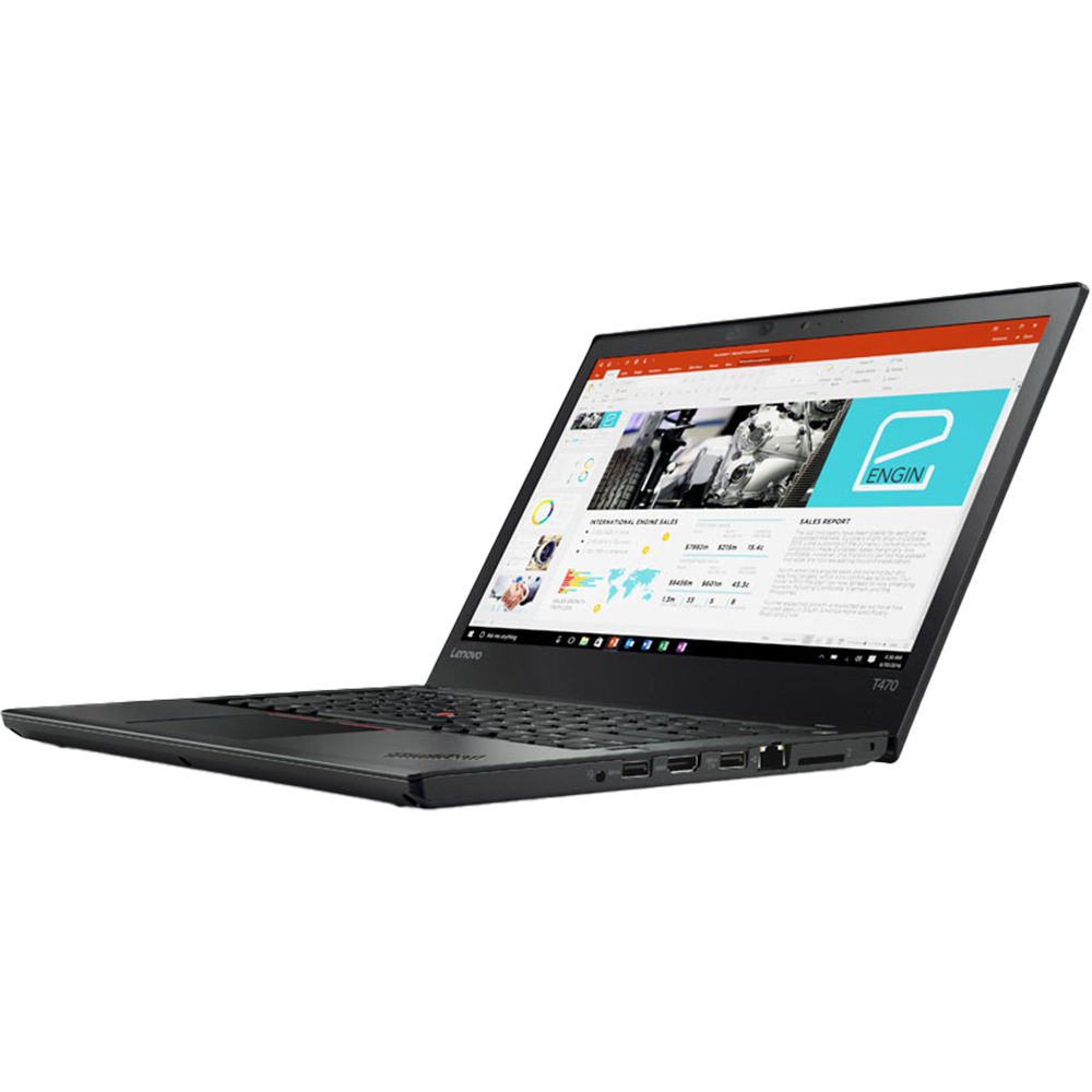 מחשב נייד מחודש Lenovo ThinkPad T470 - Core i5-6300U 256GB SSD 8GB RAM Windows 11 Pro - צבע שחור שנה אחריות