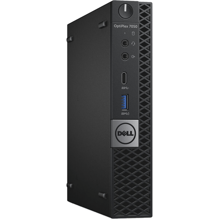 מחשב נייח מחודש Dell OptiPlex 7050 Mini Core i5-7500T 256GB SSD 8GB RAM Windows 11 Pro - צבע שחור שנה אחריות