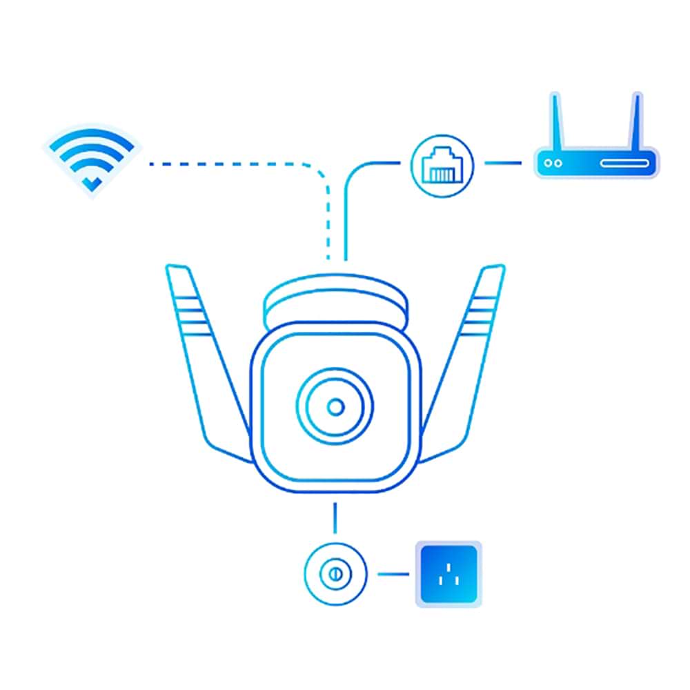 מצלמת אבטחה אלחוטית TP-Link Outdoor Security Tapo C310 V1 - צבע לבן שלוש שנות אחריות ע
