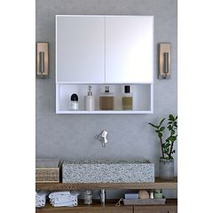 ארונית אמבטיה הילטון Tudo Design - צבע לבן