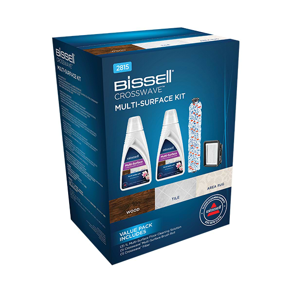סט הכולל 2 סבונים מברשת ופילטר ביסל דגם BISSELL MULTI SURFACE CELAN SET 2815                     
