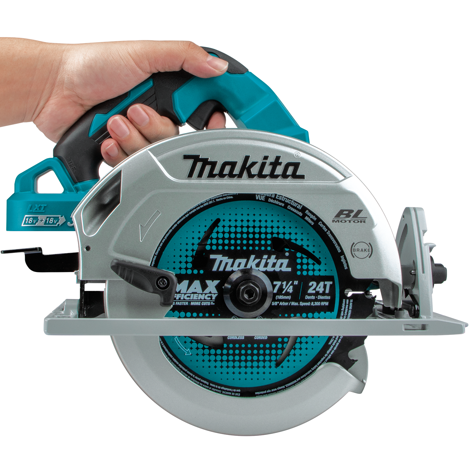 מסור עגול 36V בראשלס דגם LXT Li-Io (18VX2) DHS780Z/XSH06Z Makita - גוף בלבד