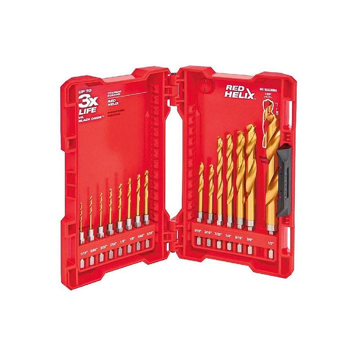 סט מקדחים חיבור אימפקט 15 חלקים SHOCKWAVE לעץ ומתכת דגם:48-89-4630 מבית MILWAUKEE