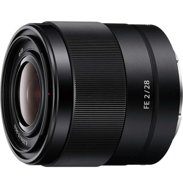 עדשה למצלמה  Sony FE F2 SEL28F20.SYX 28mm f/2.0 E-mount - צבע שחור שלוש שנות אחריות עי היבואן הרשמי