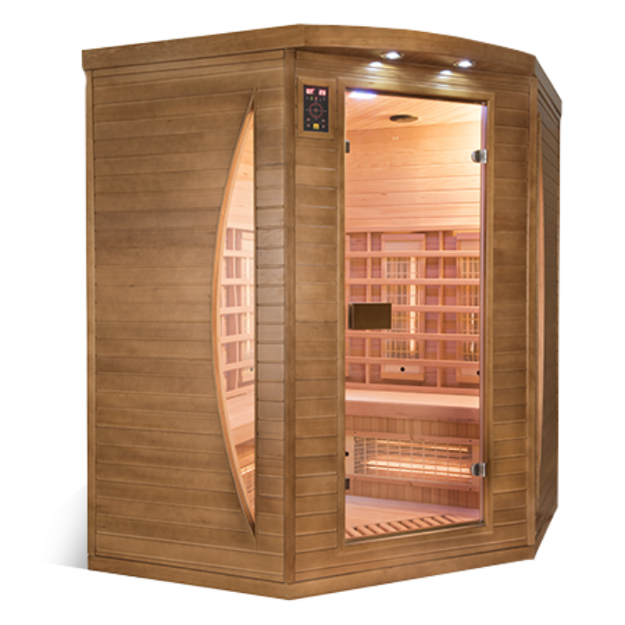 סאונה אינפרא אדום 3 מקומות זוויתיים France Sauna Spectra