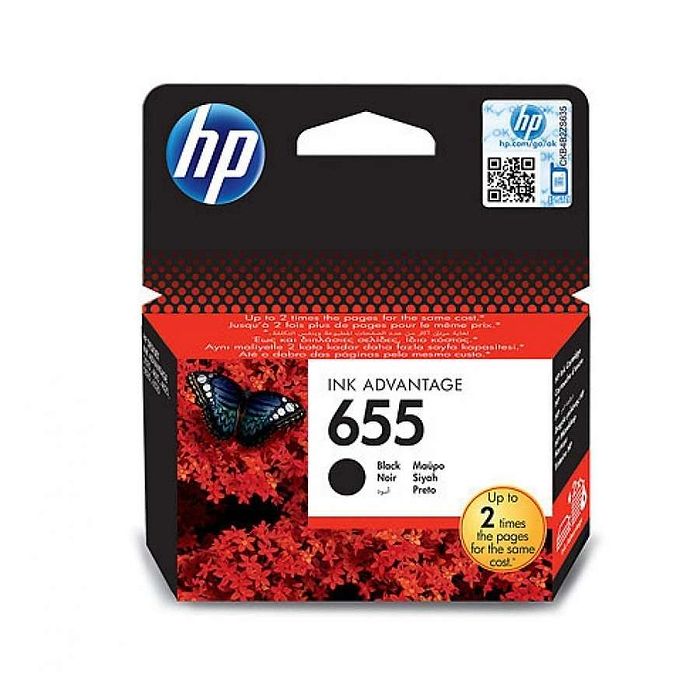 ראש דיו שחור סדרה CZ109AE 655 למדפסת דגם HP Deskjet Ink Advantage 5525/4625/4615/3525