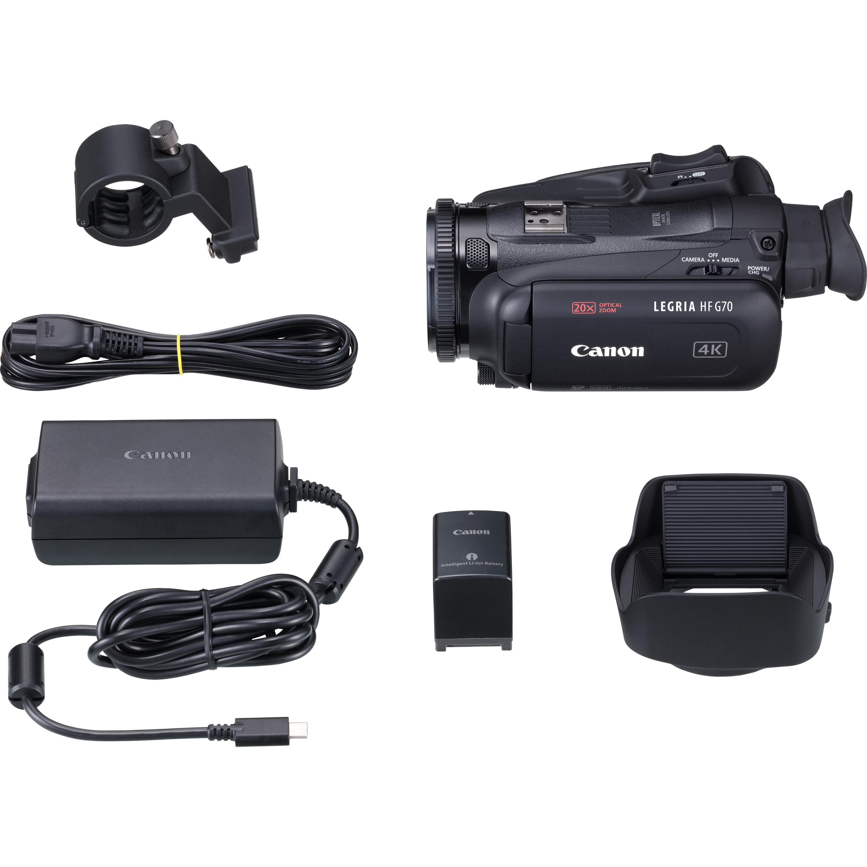 מצלמת וידאו מקצועית Canon LEGRIA HF G70 UHD 4K - צבע שחור שלוש שנות אחריות ע