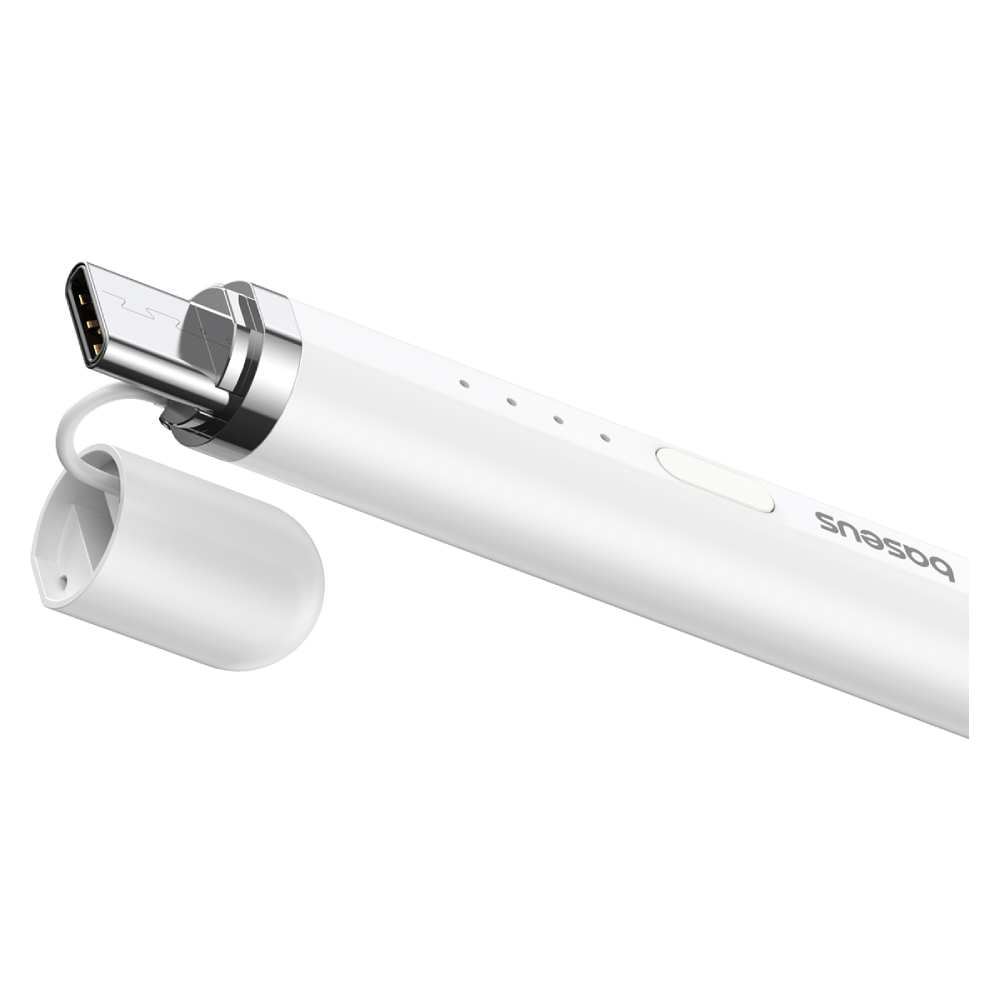 עט סטיילוס Baseus Smooth Writing 2 USB-C Active Version לטאבלט Apple - צבע לבן שנה אחריות ע