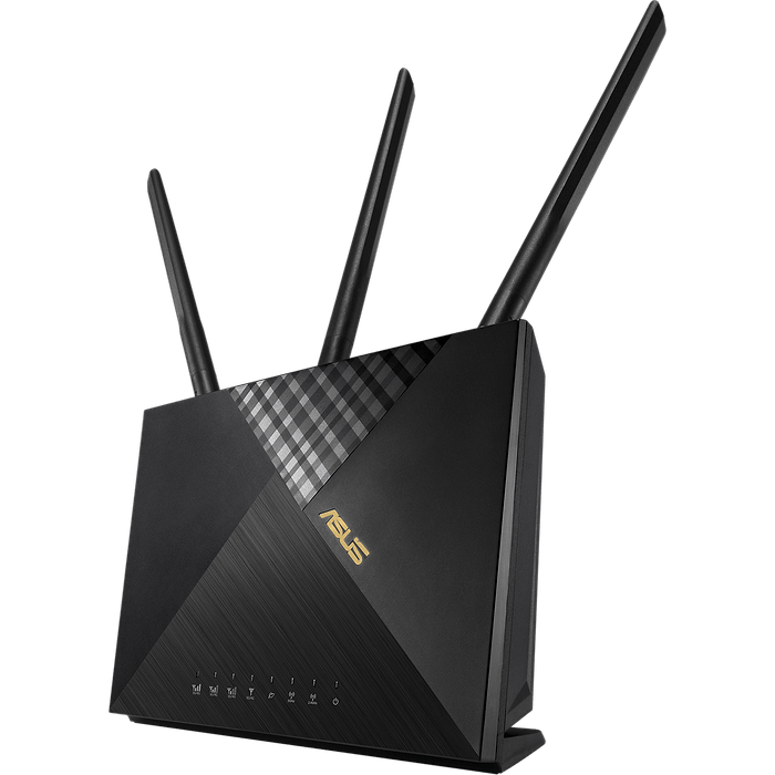 ראוטר אלחוטי Asus 4G-AX56 AX1800 WiFi 6 + 4G LTE - צבע שחור שלוש שנות אחריות עי היבואן הרשמי