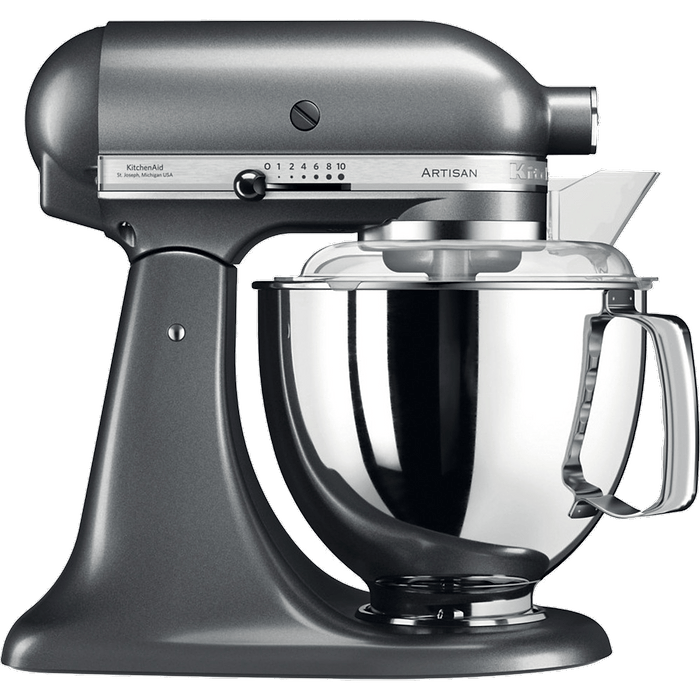 מיקסר 2 קערות בנפחים שונים  KitchenAid 5KSM175EIMS צבע פנינה כסופה - אחריות עי היבואן הרשמי