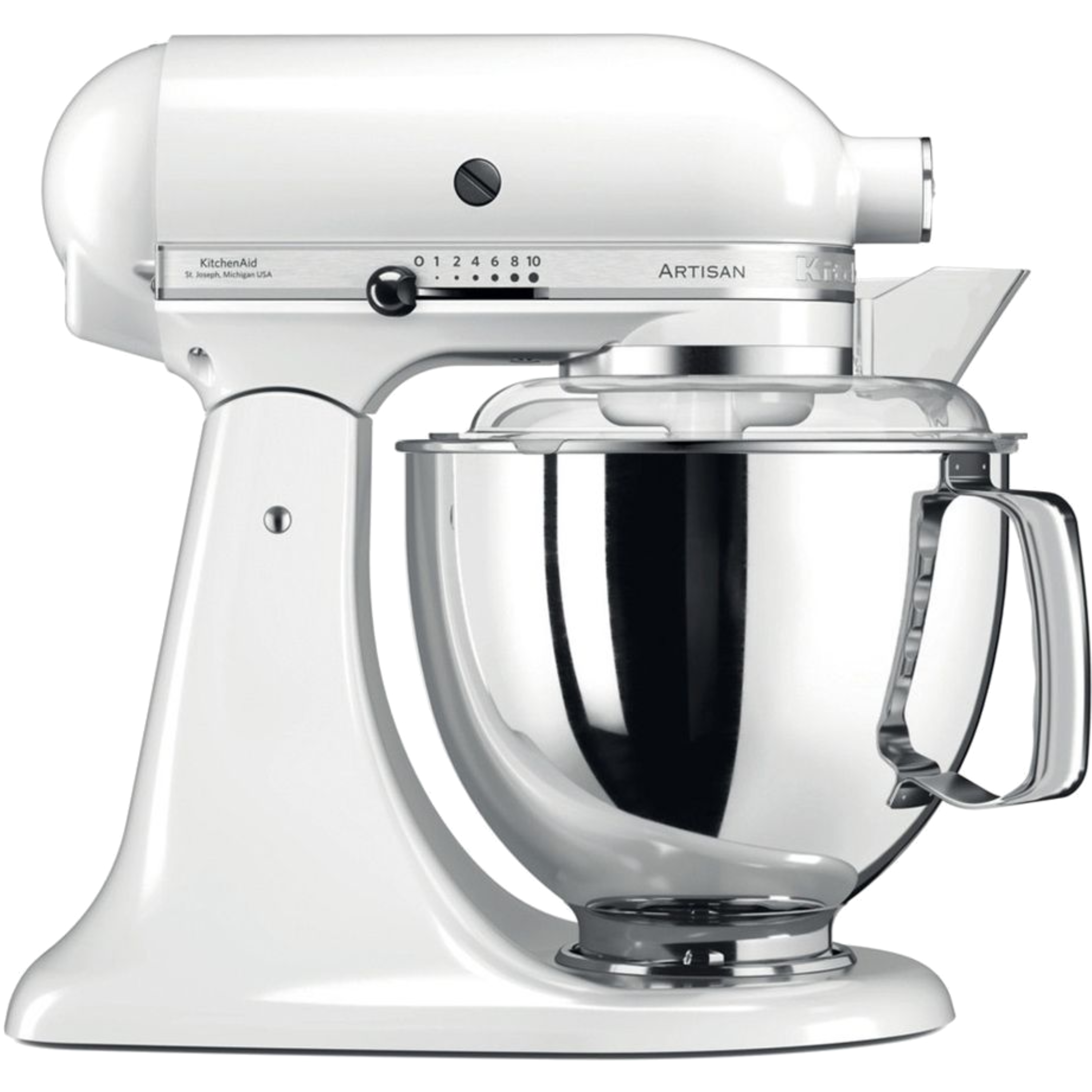 מיקסר עם זוג קערות בנפחים שונים KitchenAid 5KSM175EIWH צבע לבן - אחריות ע