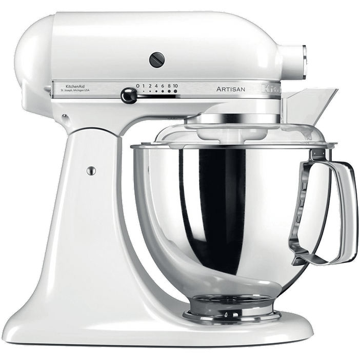מיקסר 2 קערות בנפחים שונים  KitchenAid 5KSM175EIWH צבע לבן - אחריות עי היבואן הרשמי