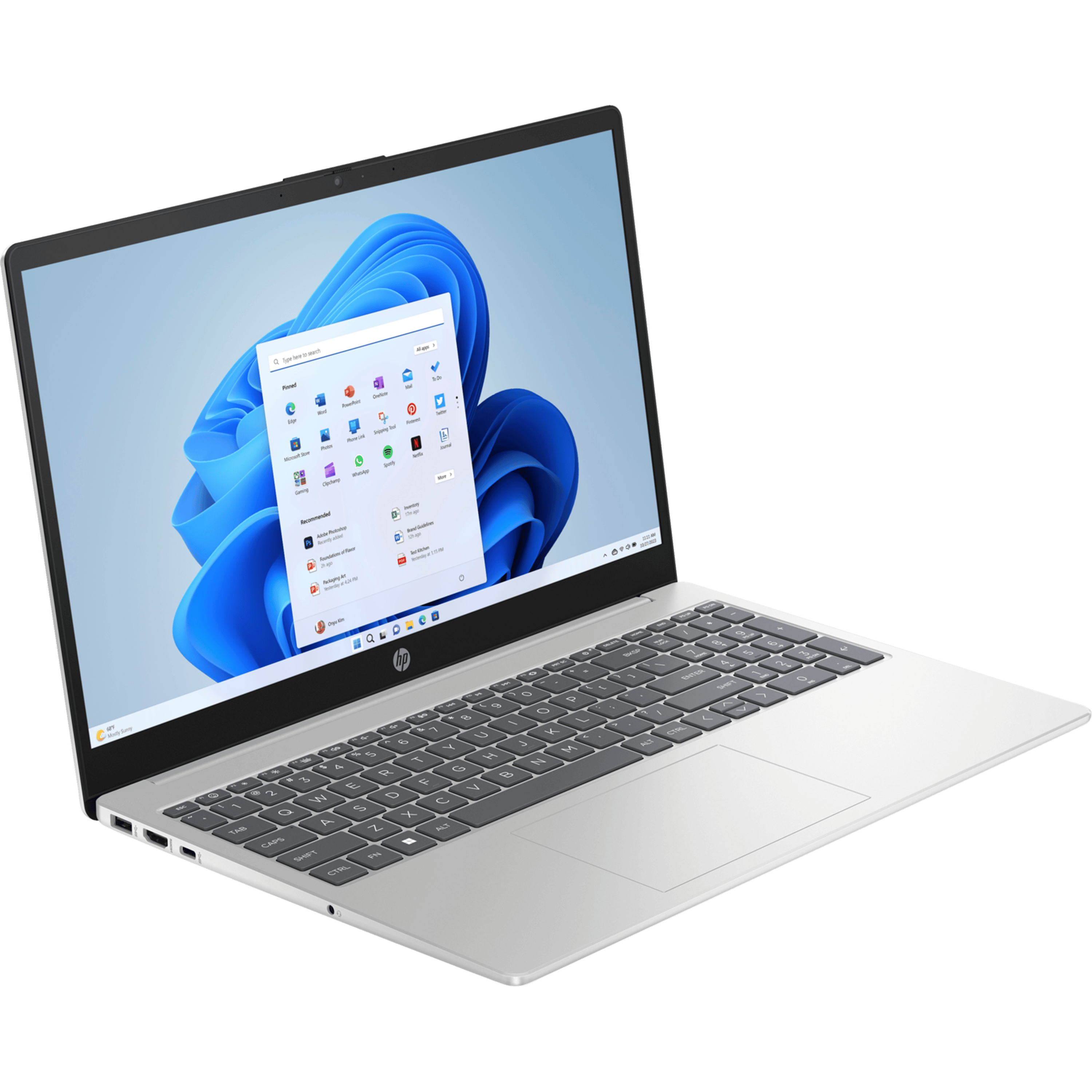מחשב נייד HP Laptop 15-fd0034nj / 9W848EA - Core i5-1334U 512GB SSD 16GB RAM Windows 11 - צבע כסוף שלוש שנות אחריות ע