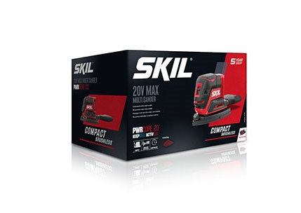 מלטשת מולטי יד אחת 20V Brushless + שק איסוף + סוללה 2.0Ah + מטען SKIL